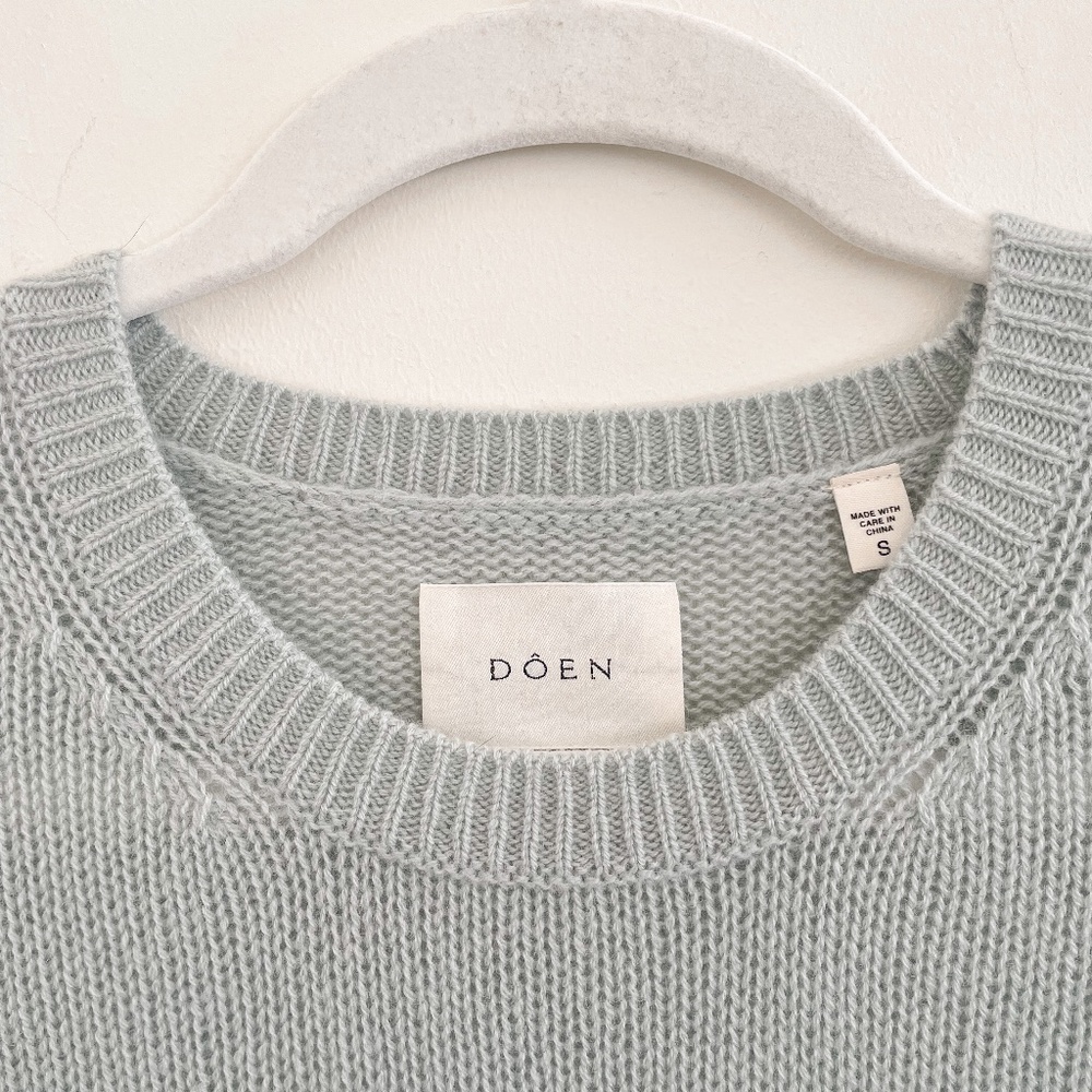 Doen Gidea Cashmere Sweater Light Green S - Picture 6 of 10